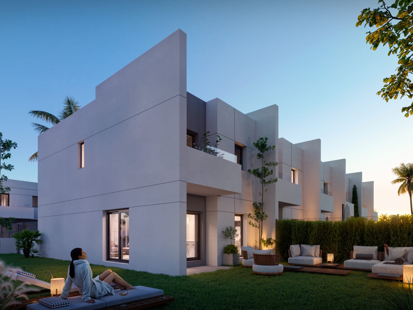 New townhouses and semi-detached houses in Caleta de Vélez