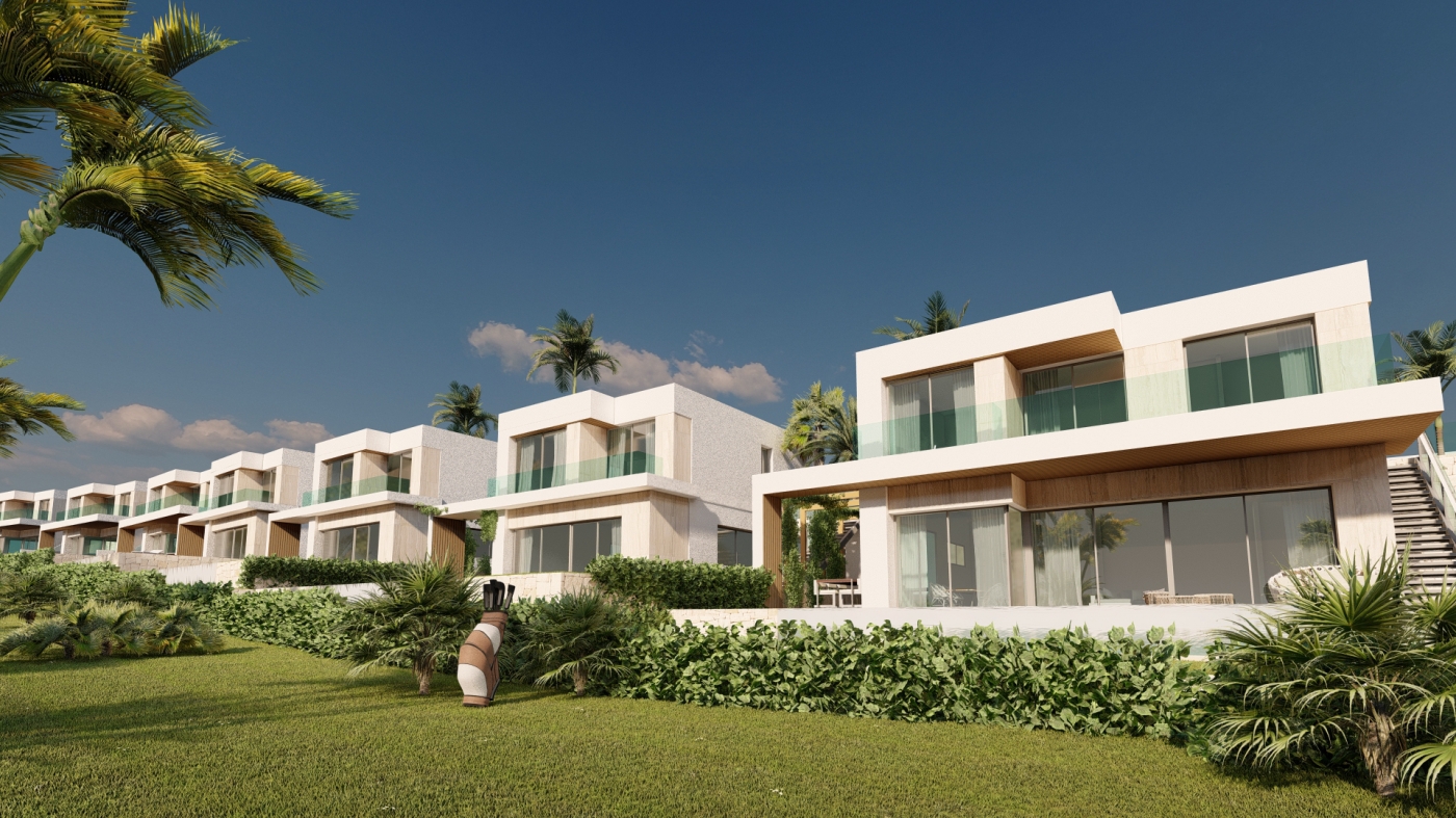 Villas de obra nueva en 1ª línea de golf en Estepona