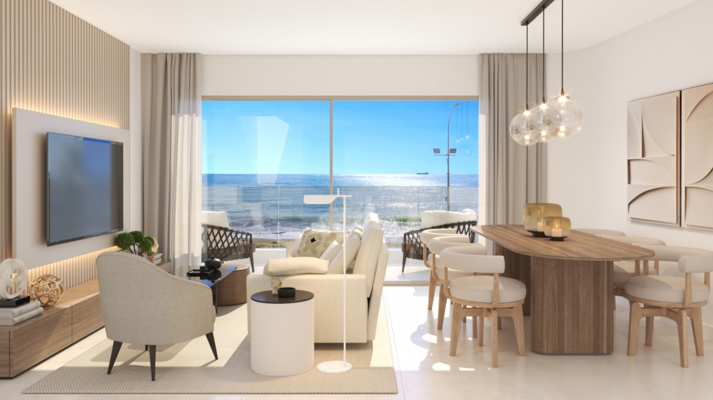 New development in first line of beach in El Limonar, Malaga