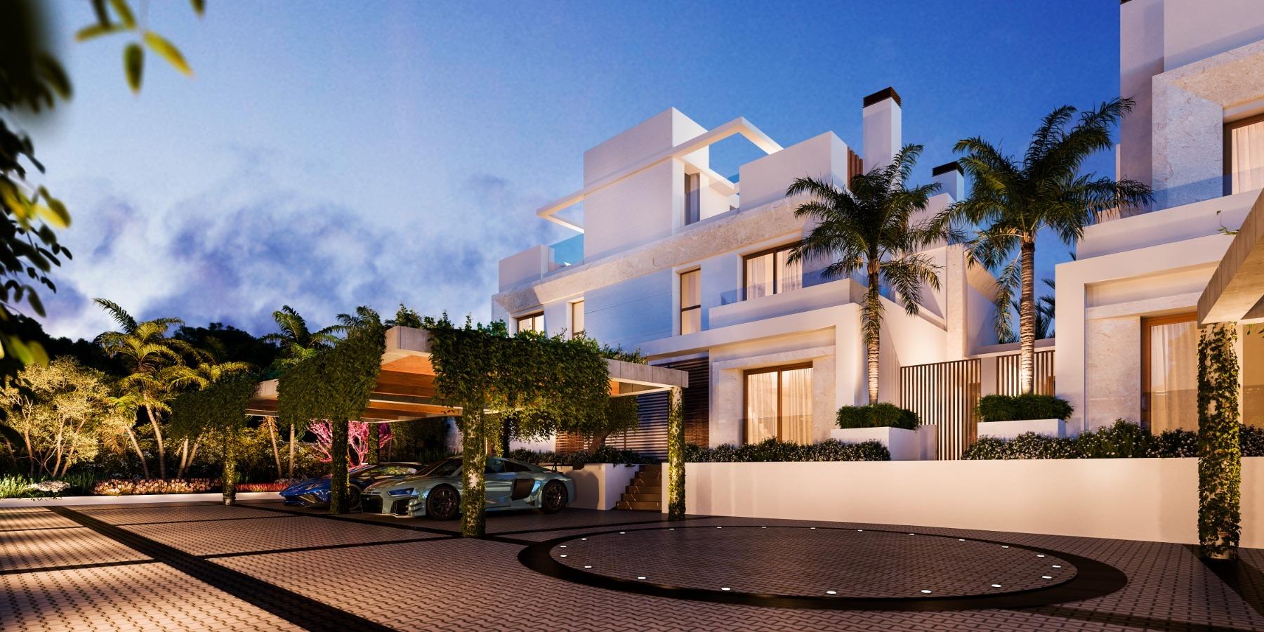 Villas pareadas en 1ª línea de playa de Marbella Este