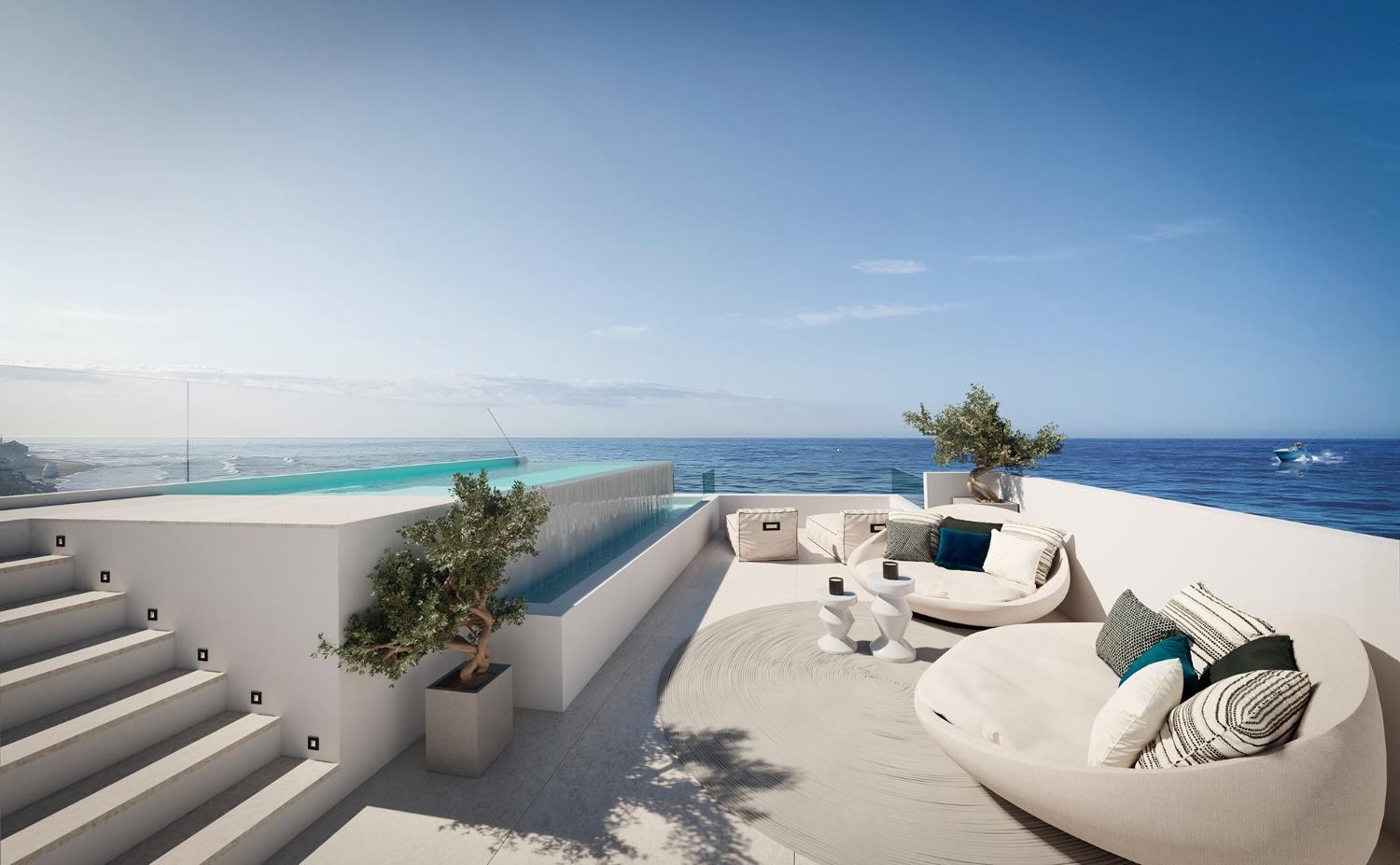 Villas pareadas en 1ª línea de playa de Marbella Este