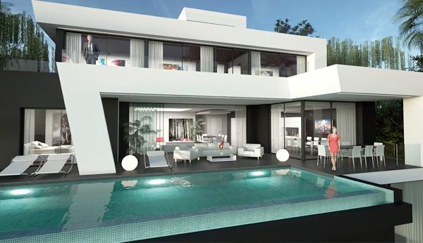 Promoción de 5 villas con vistas al mar en Benalmádena