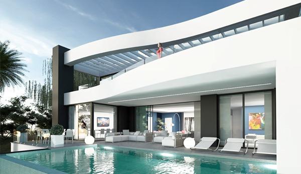 Promoción de 5 villas con vistas al mar en Benalmádena