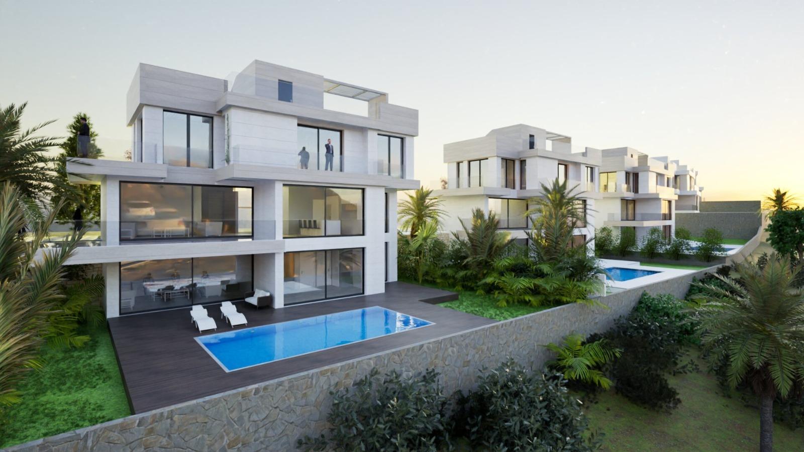 Promoción de villas en 1ª línea de golf en Estepona