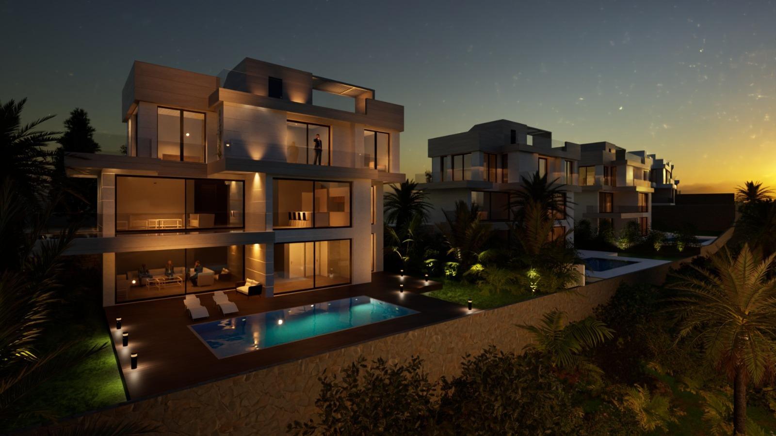 Promoción de villas en 1ª línea de golf en Estepona