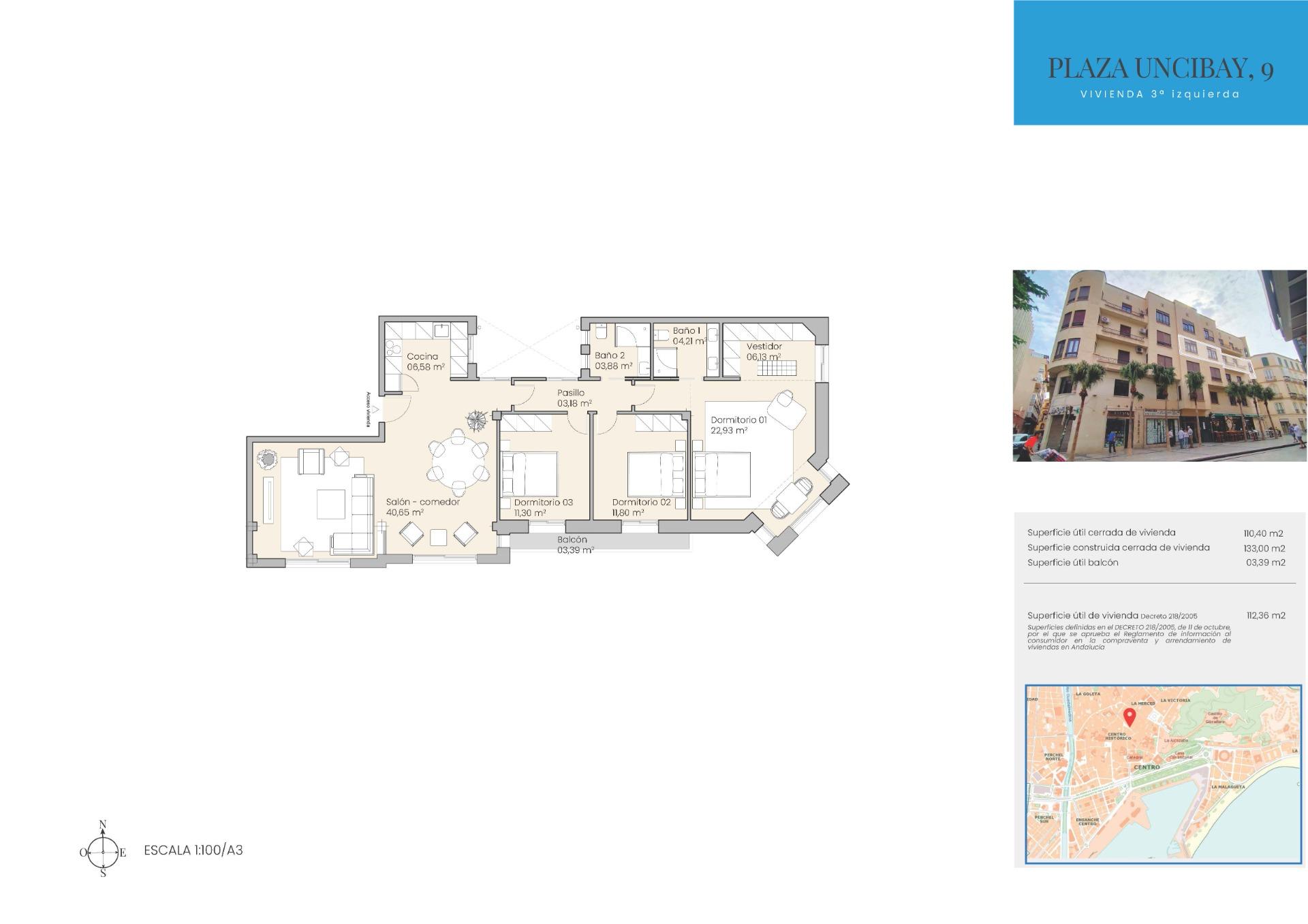 Apartamento en centro histórico de Málaga