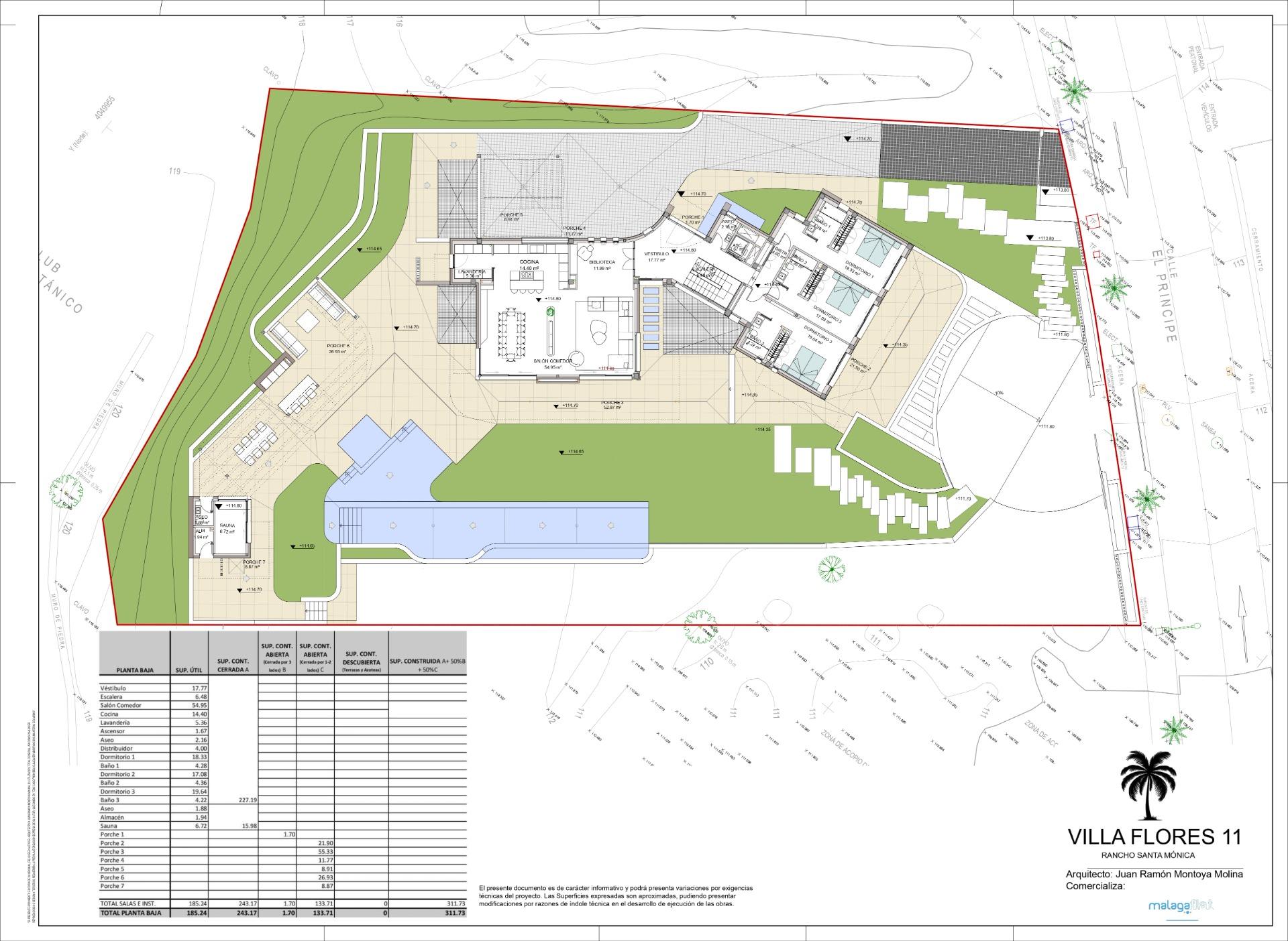 Parcela en venta con proyecto de villa de lujo